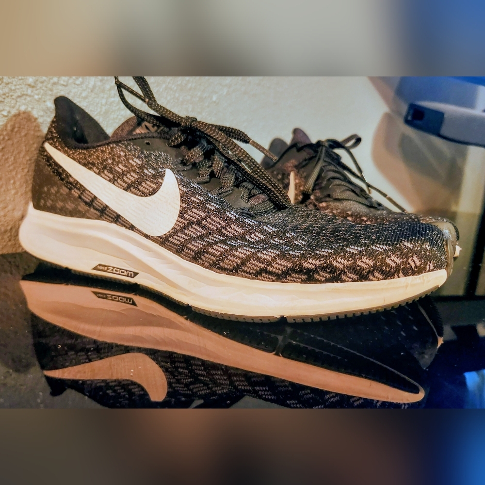 Nike Black and White Zoom Sneakers